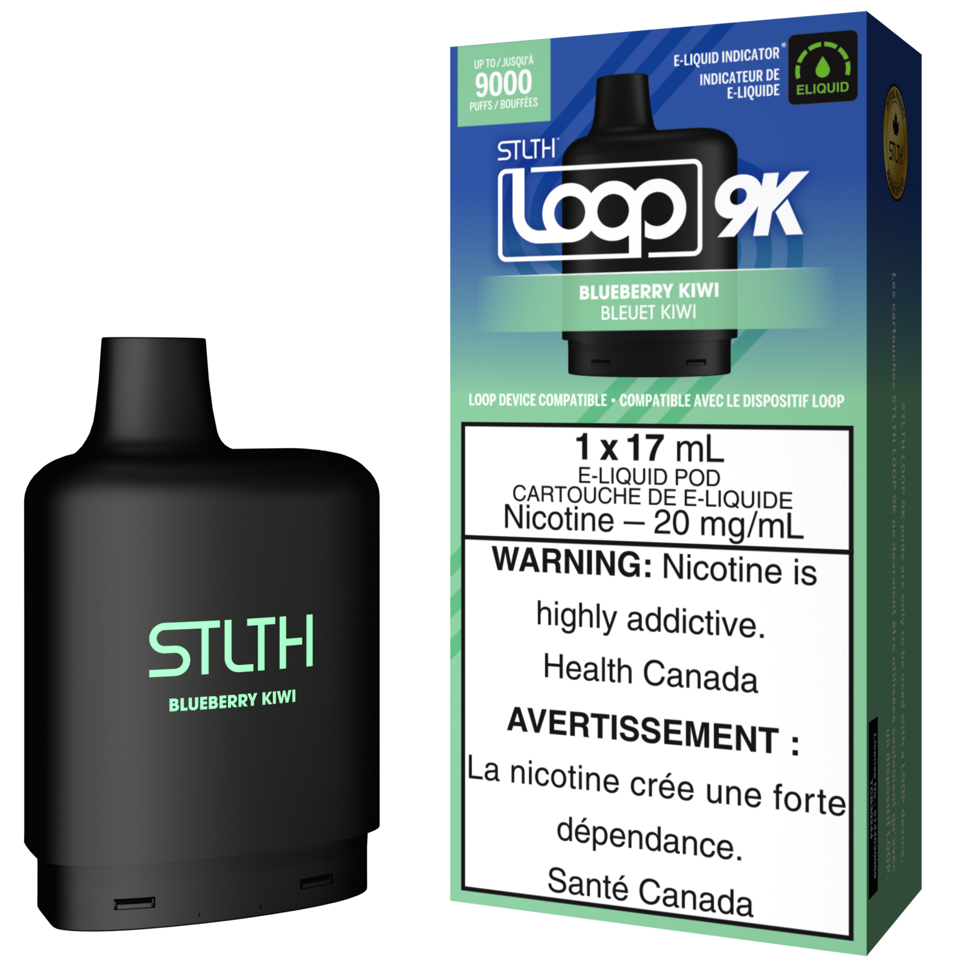 Blueberry Kiwi STLTH LOOP 9K Pod Pack