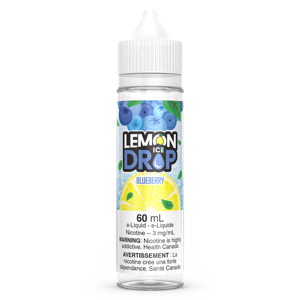 Blueberry LEMON DROP ICE Vape Juice E-Liquid 60mL Freebase