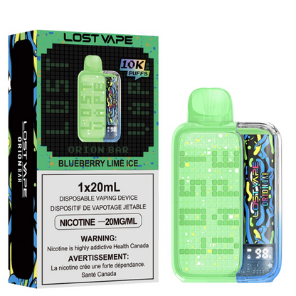 Blueberry Lime Ice Lost Vape Orion Bar 10K Disposable Vape