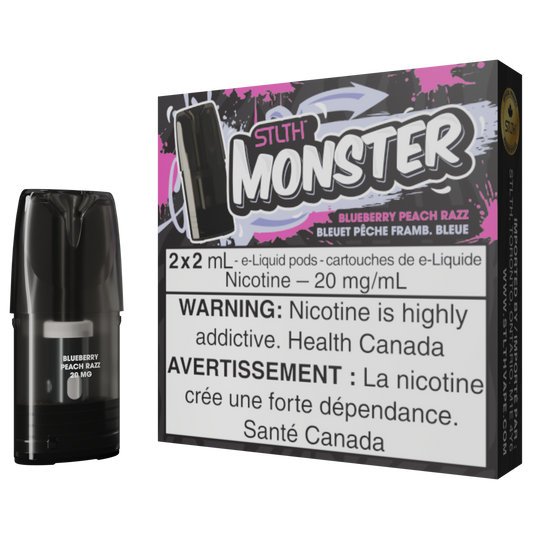 Blueberry Peach Razz STLTH MONSTER Pod Pack