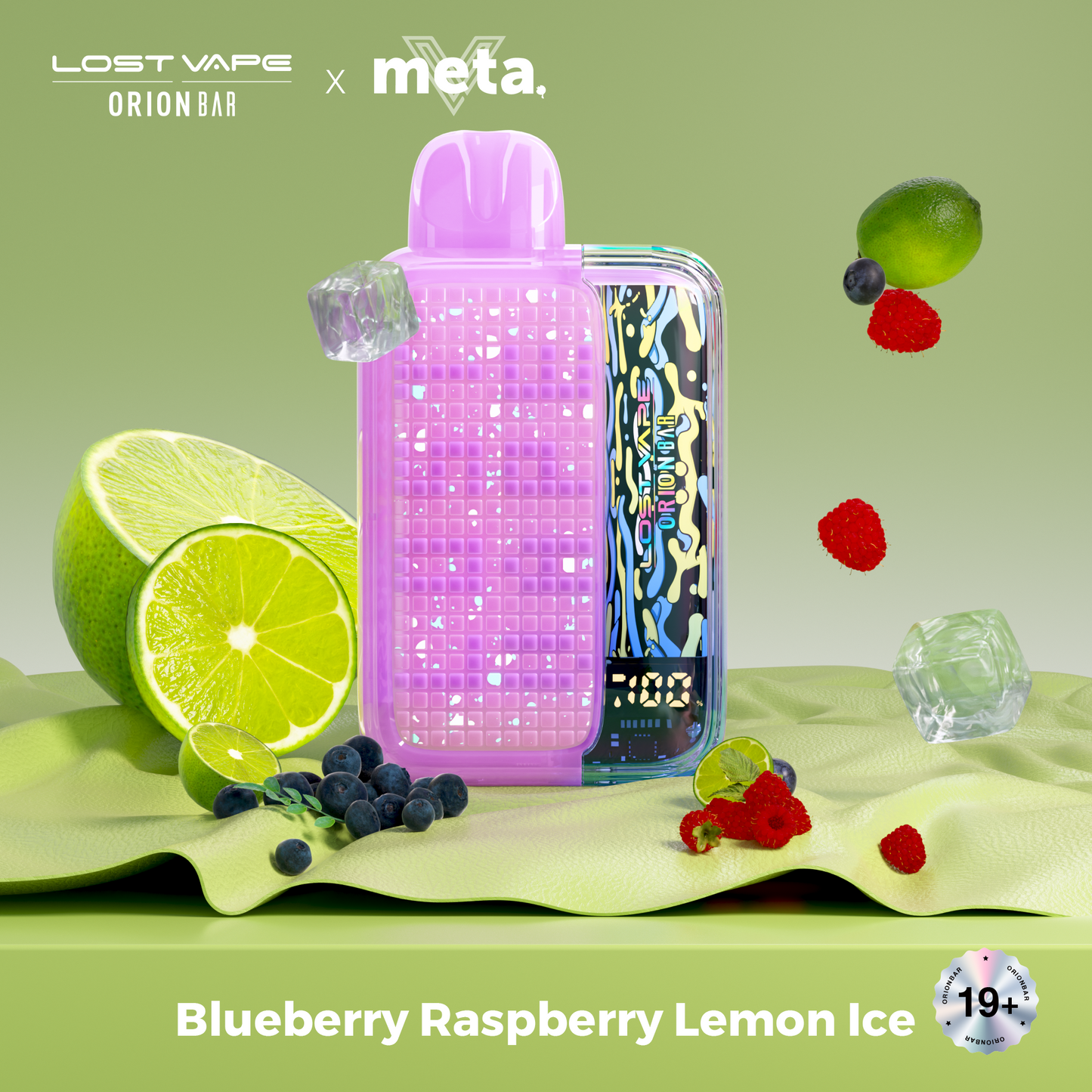 Blueberry Raspberry Lemon Ice Lost Vape Orion Bar 10000 Puffs 10K Disposable Vape