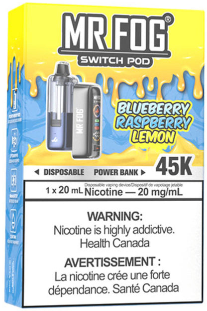 Blueberry Raspberry Lemon MR FOG SWITCH POD Kit Package