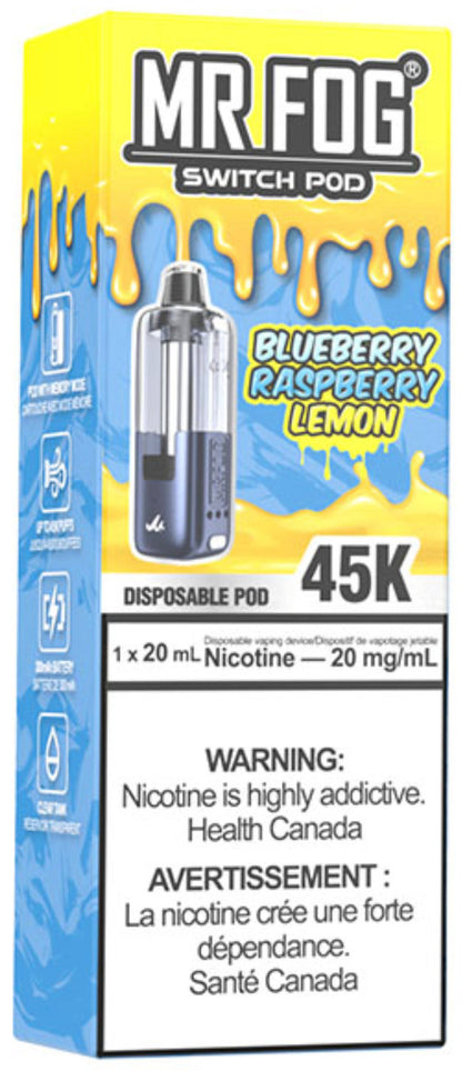 Blueberry Raspberry Lemon MR FOG SWITCH POD Pod Package