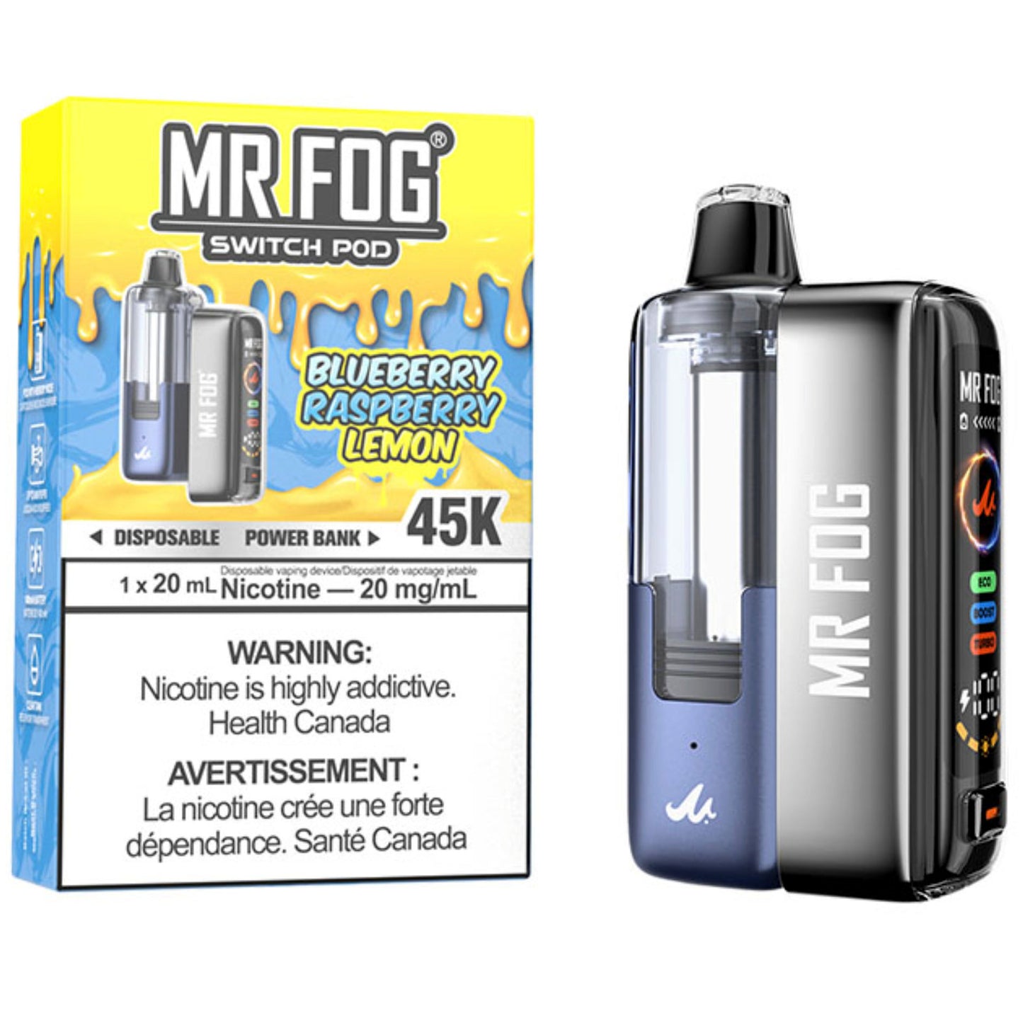 Blueberry Raspberry Lemon MR FOG SWITCH POD Starter Kit