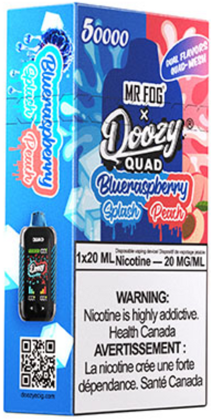 Blueraspberry Splash Blueraspberry Peach DOOZY QUAD Disposable