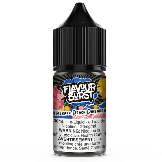 Flavour Burst Salt Nic E-Liquid Bluerazz Peach Pineapple