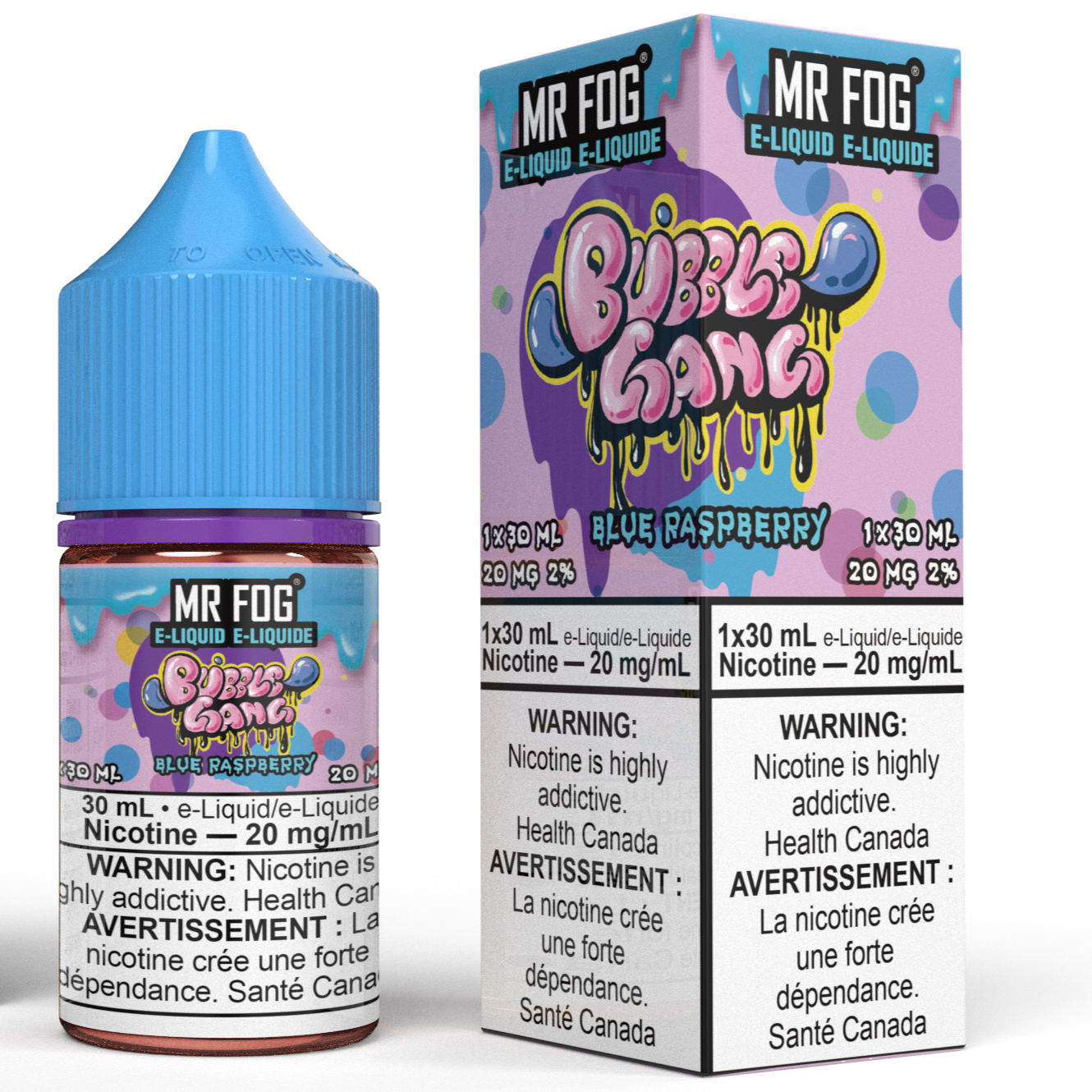 Bubble Gang Series Blue Raspberry MR FOG Salt Nic E-Liquid