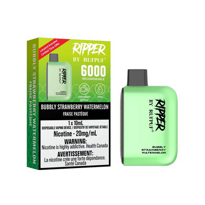 Rufpuf Ripper 6000 Disposable Vape flavour Bubbly Strawberry Watermelon 