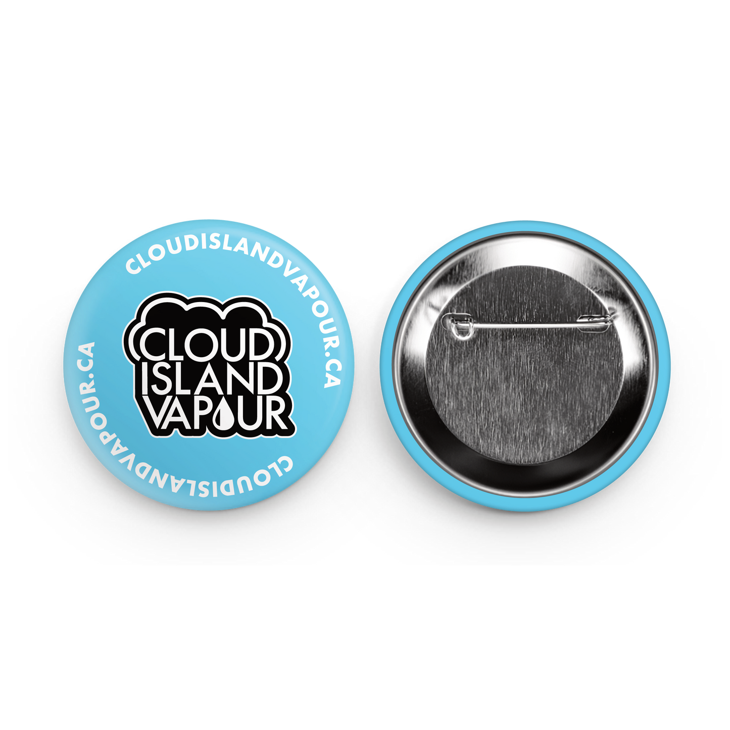 CLOUD ISLAND VAPOUR 2.25-Inch Round Button Pin