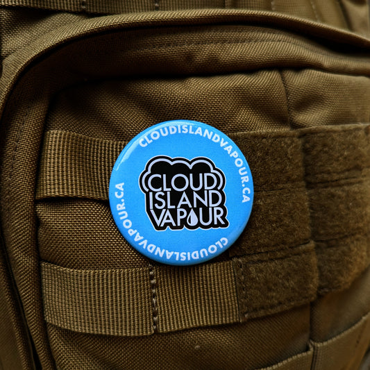 CLOUD ISLAND VAPOUR Round Button Pin 2-Inch