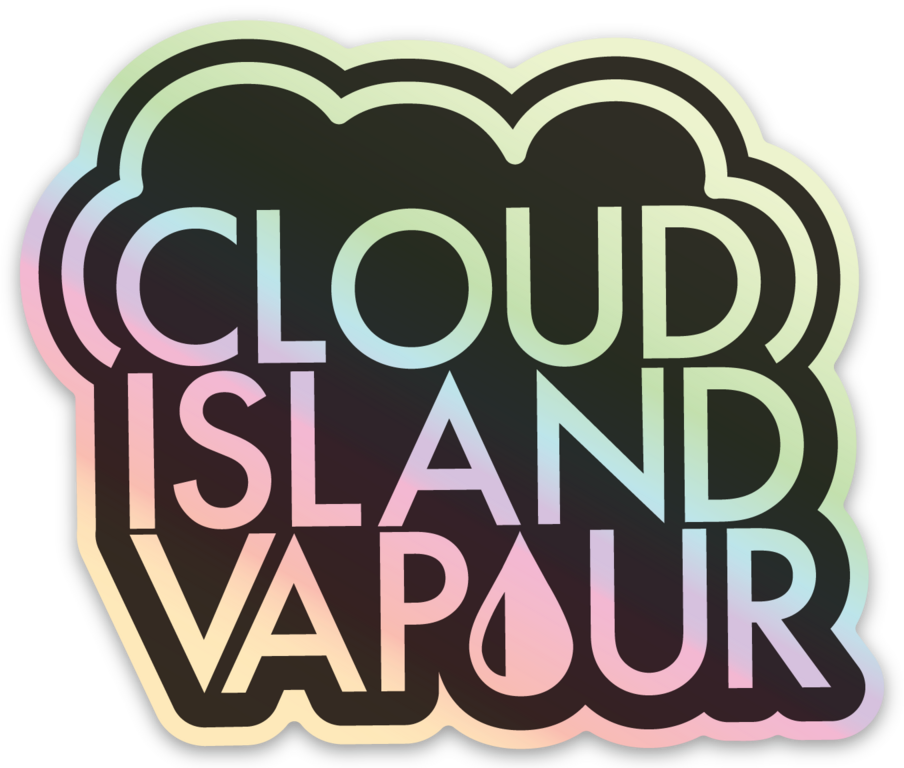 CLOUD ISLAND VAPOUR Holographic Sticker