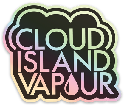 CLOUD ISLAND VAPOUR Holographic Sticker