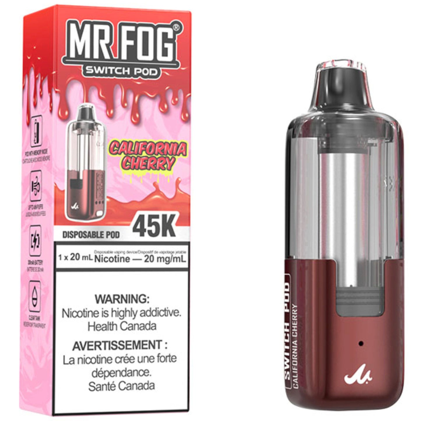 California Cherry MR FOG SWITCH POD Pod Pack