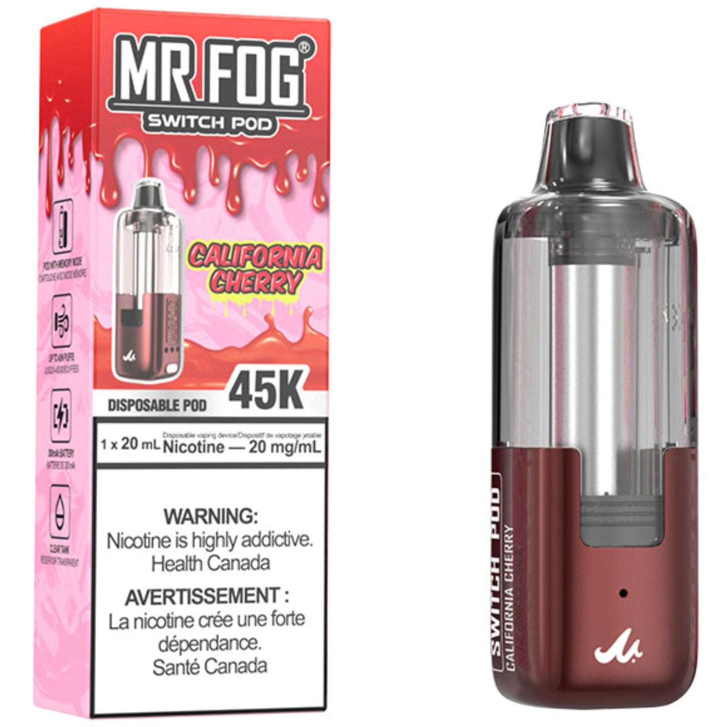 California Cherry MR FOG SWITCH POD Pod Pack