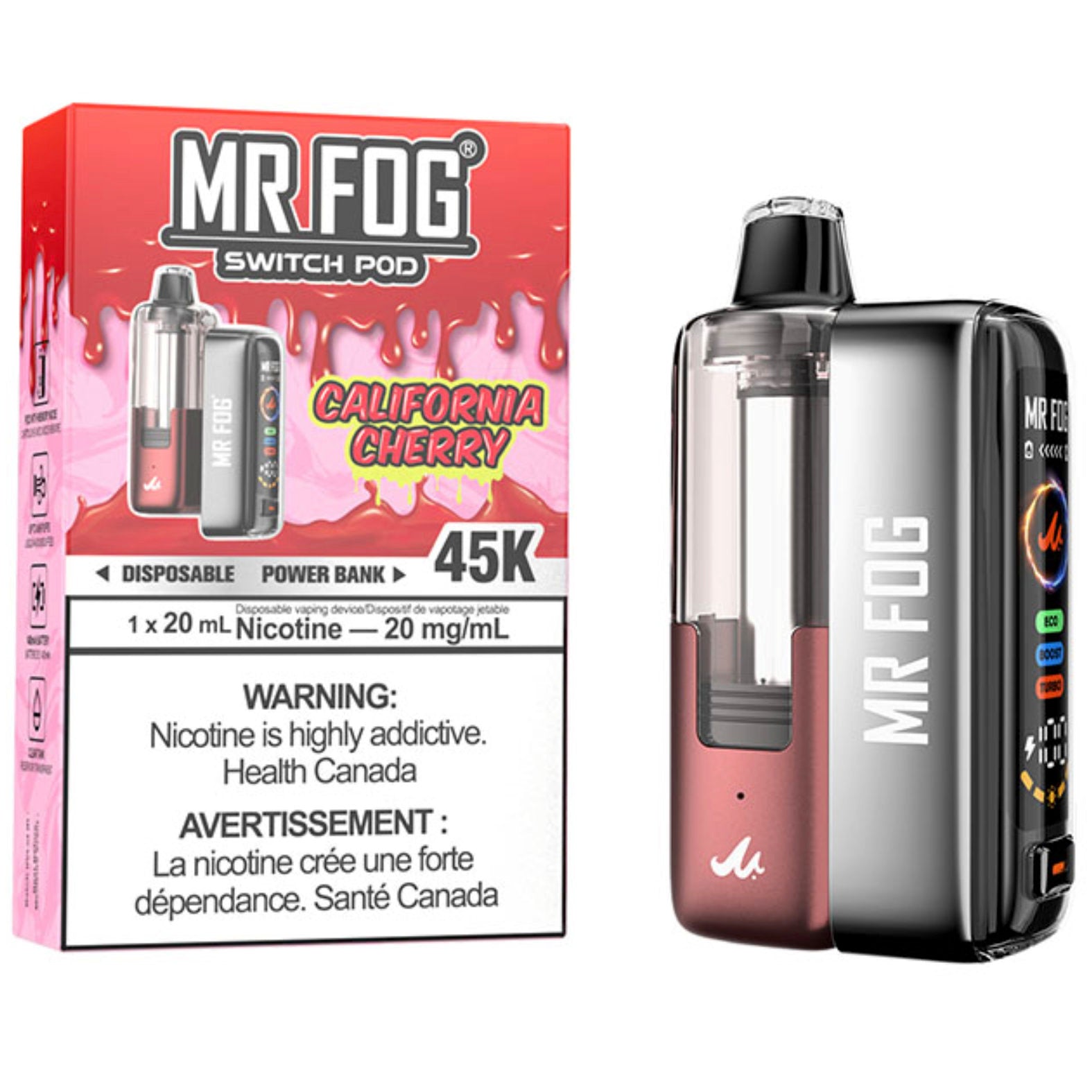 MR FOG SWITCH POD Starter Kit - California Cherry Cloud Island Vapour MR FOG SWITCH POD Starter Kit - California Cherry Cloud Island Vapour