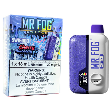 MR FOG SWITCH SW15000 Disposable Vape - Cherry Blueberry Ice Cloud Island Vapour MR FOG SWITCH SW15000 Disposable Vape - Cherry Blueberry Ice Cloud Island Vapour