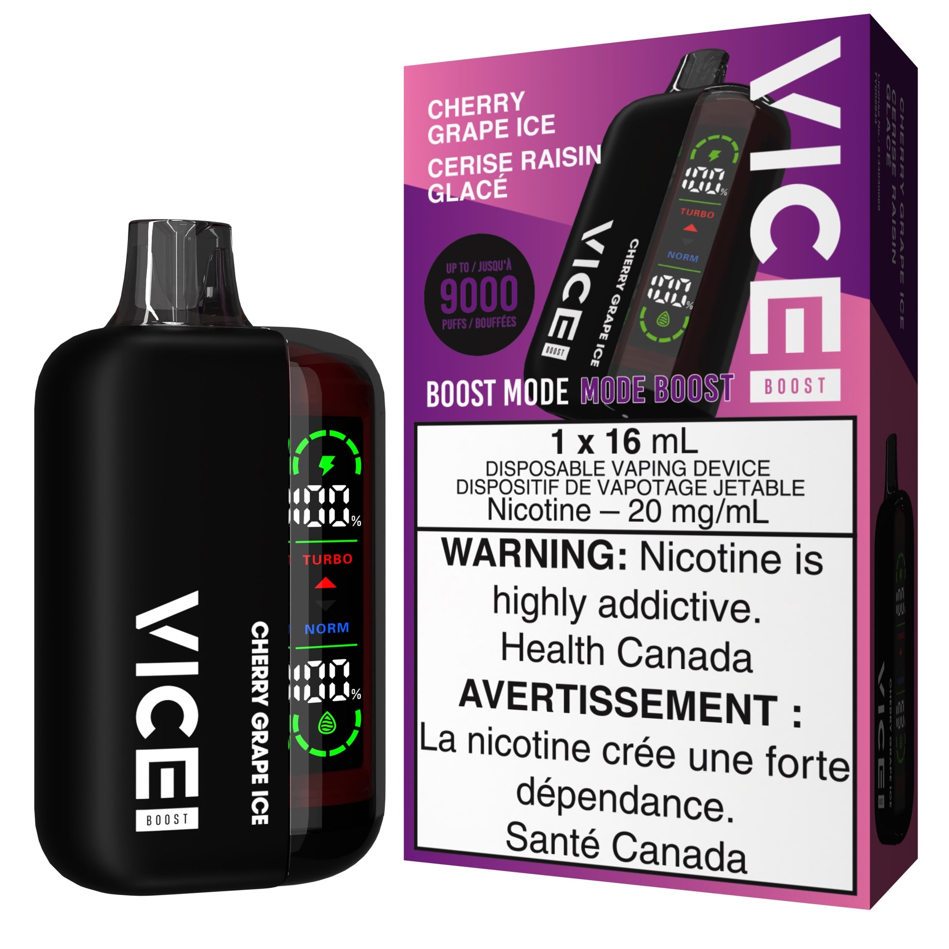 Cherry Grape Ice Vice Boost Disposable Vape