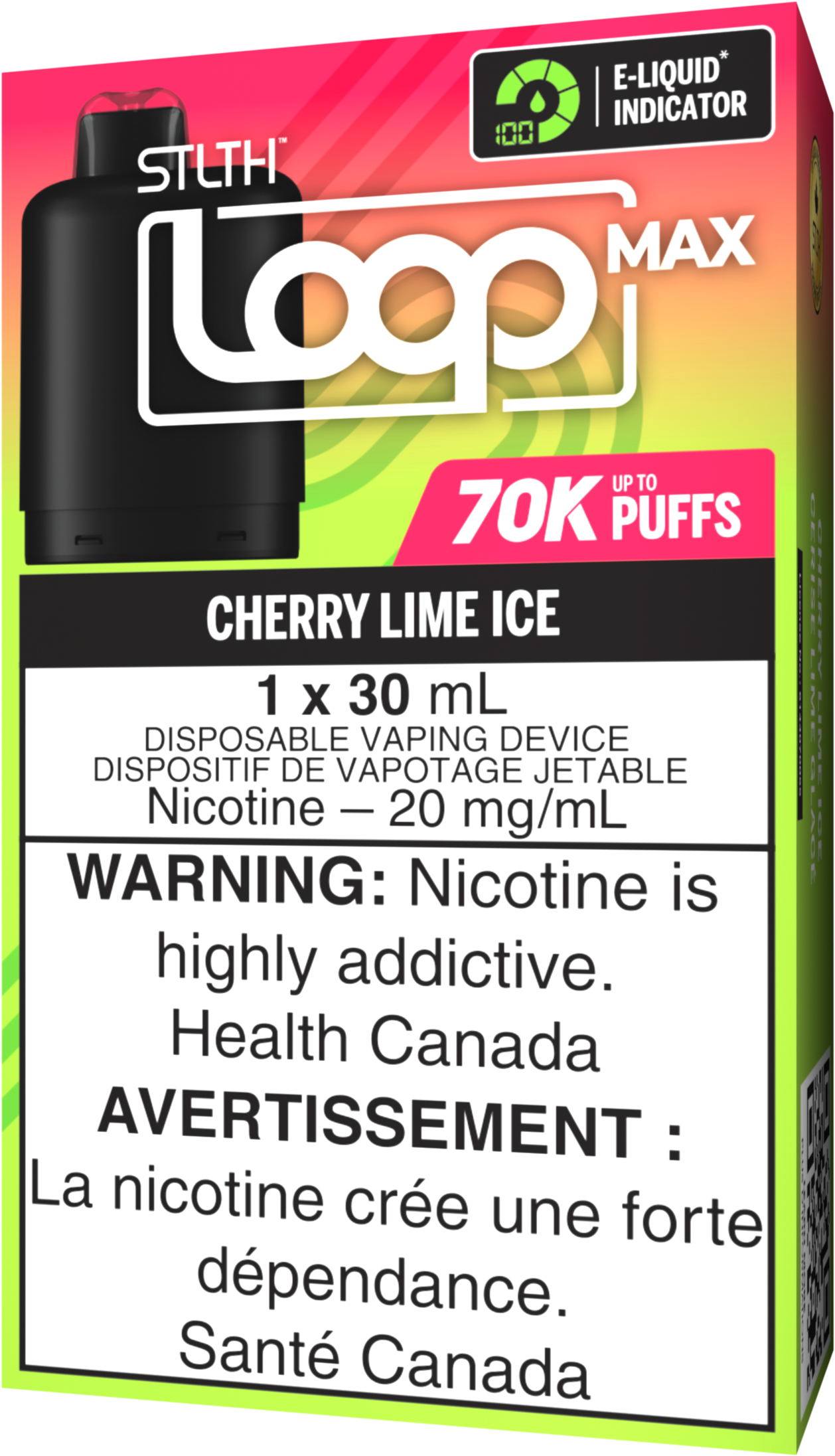 STLTH LOOP MAX 70K Pod Pack - Cherry Lime Ice