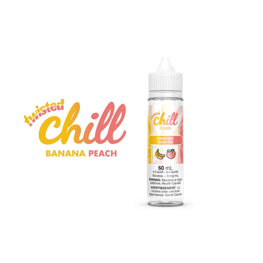 Chill Twisted E-Liquid 60ml bottle in the flavour Banana Peach