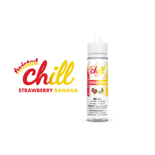 Chill Twisted E-Liquid 60ml bottle in the flavour Strawberry Banana