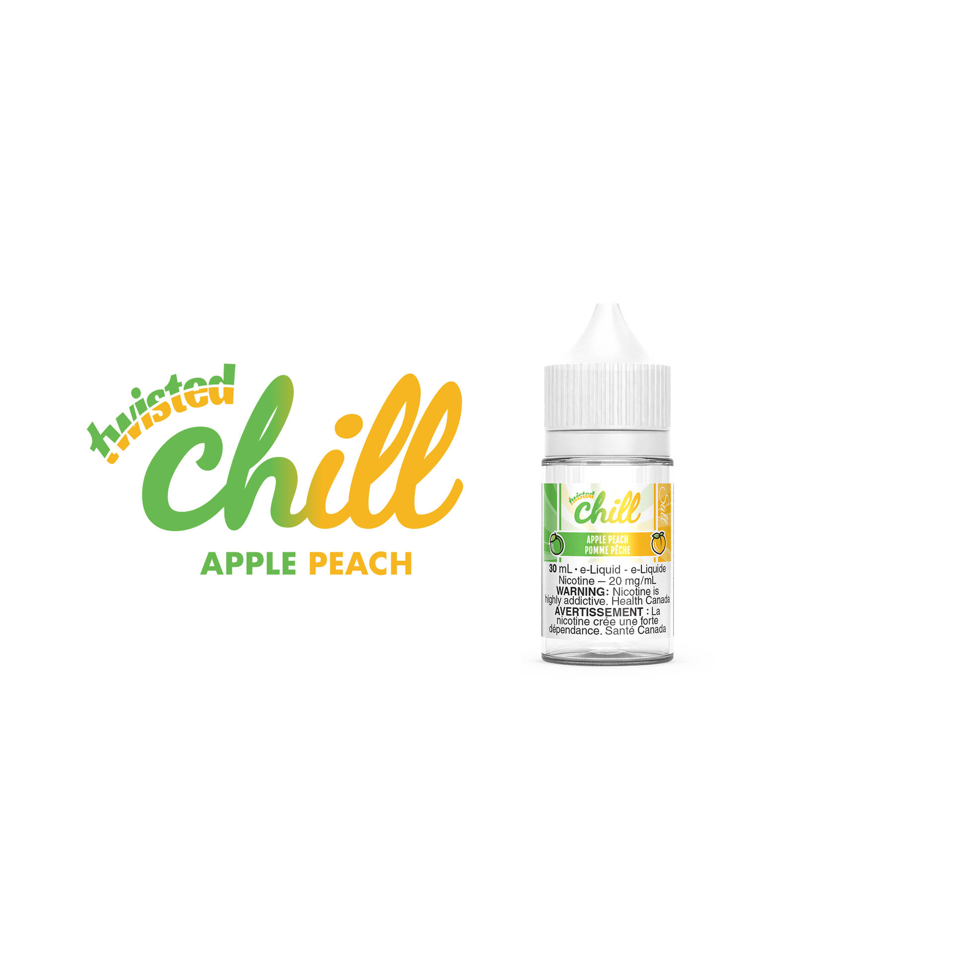 Chill Twisted Salt E-Liquid in the flavour Apple Peach