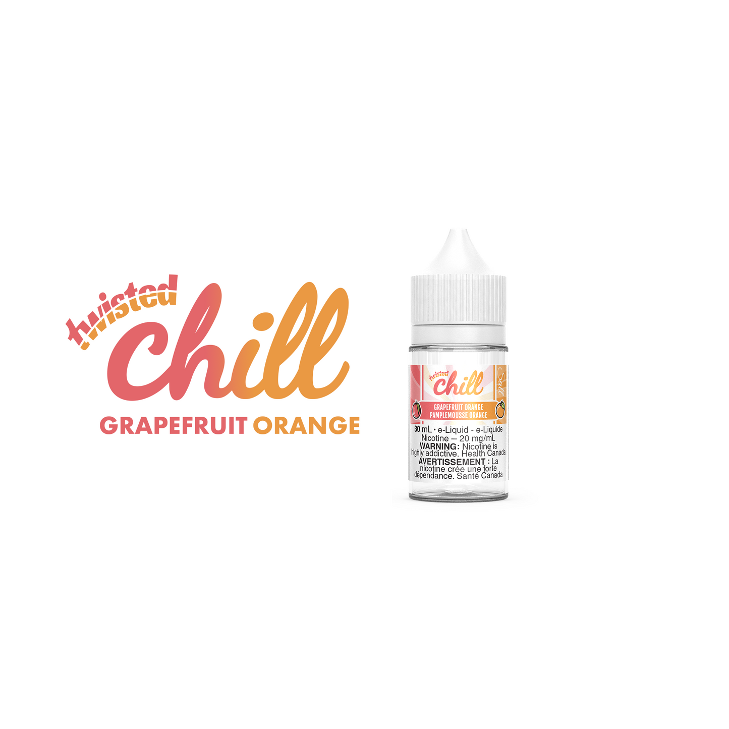 Chill Twisted Salt E-Liquid in the flavour Grapefruit Orange 