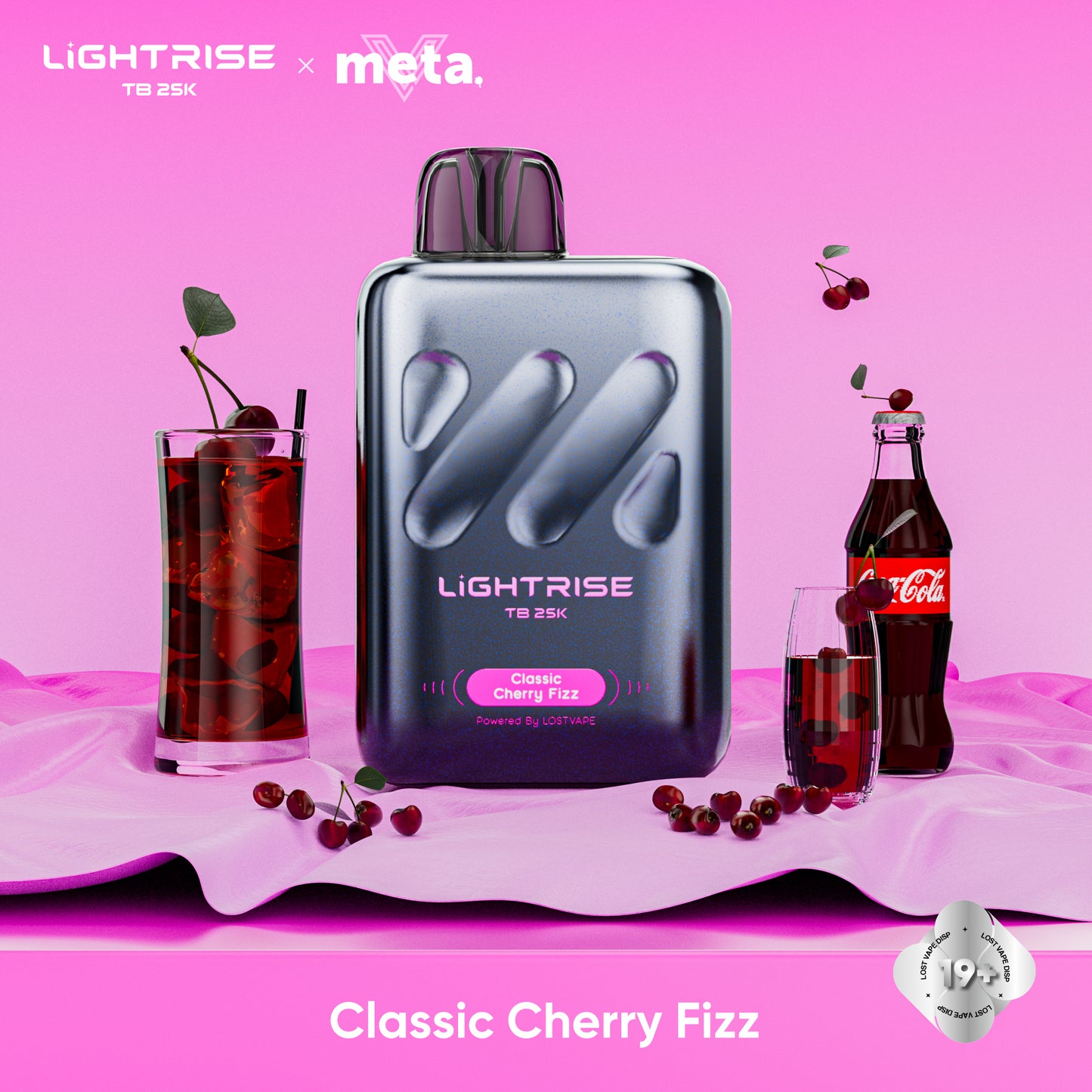 Classic Cherry Fizz Lost Vape Lightrise TB 25K Disposable Vape 25000 Puffs