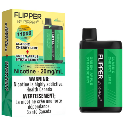 Classic Cherry Lime And Green Apple Strawberry Flipper by Ripper Vape 11000 11K Puffs Disposable