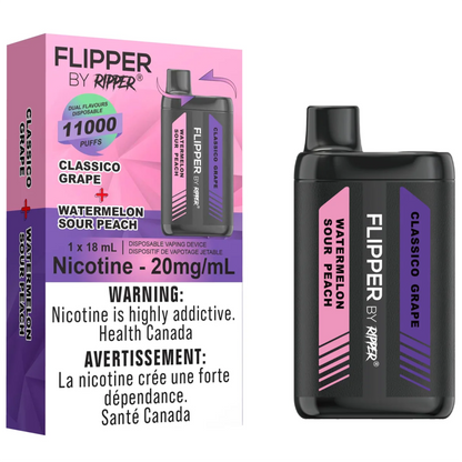 Classico Grape And Watermelon Sour Peach Flipper by Ripper Vape 11000 11K Puffs Disposable