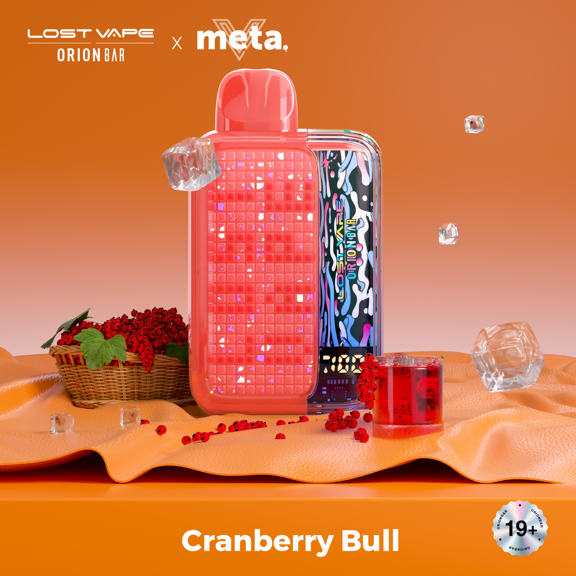 Lost Vape Orion Bar 10000 Disposable Vape - Cranberry Bull  Cloud Island  Vapour