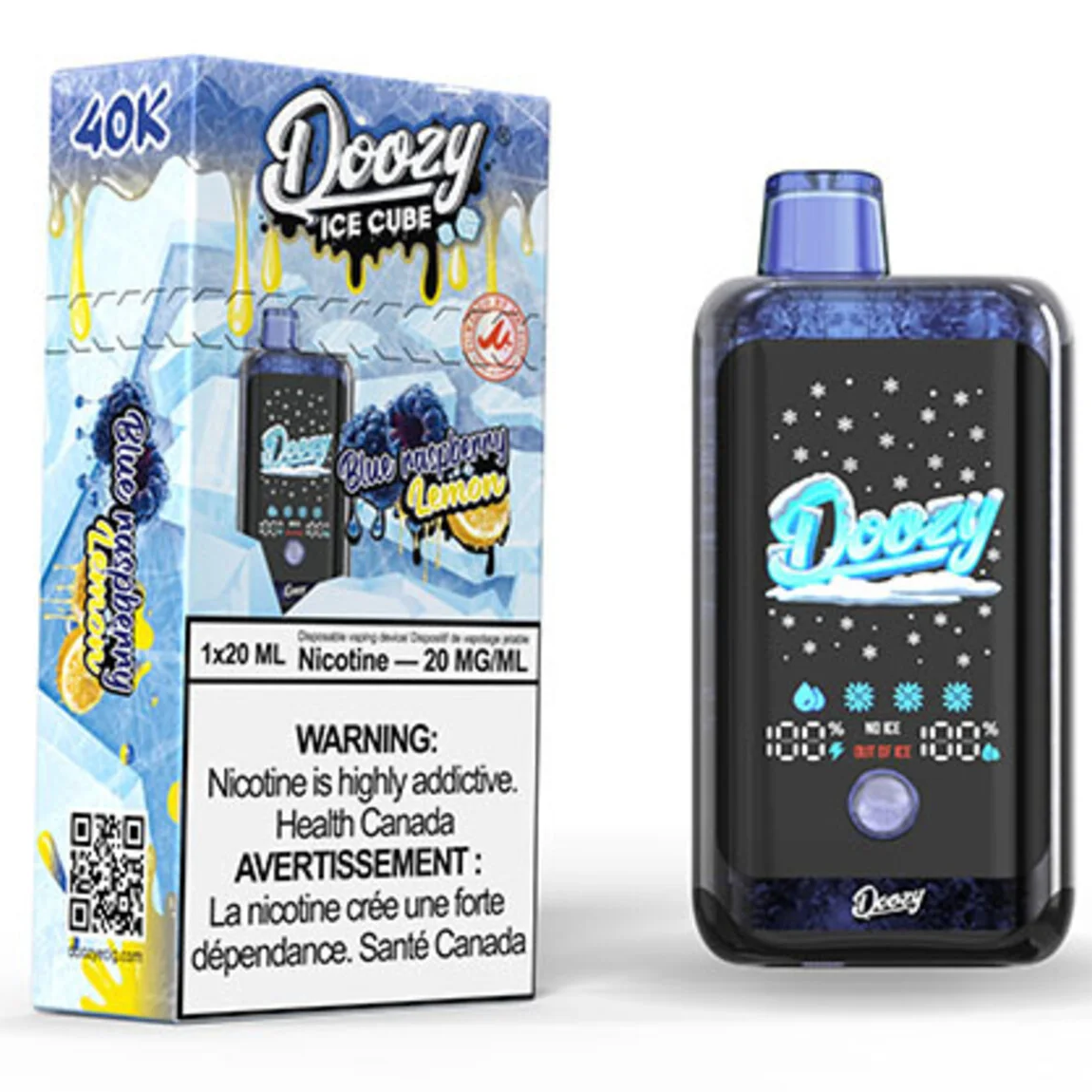 DOOZY ICE CUBE Disposable Vape Blue Raspberry Lemon