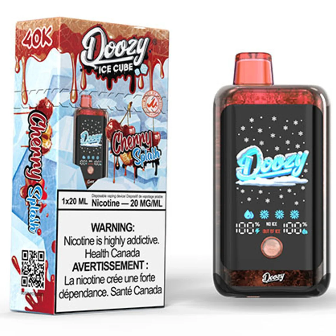 DOOZY ICE CUBE Disposable Vape Cherry Splash