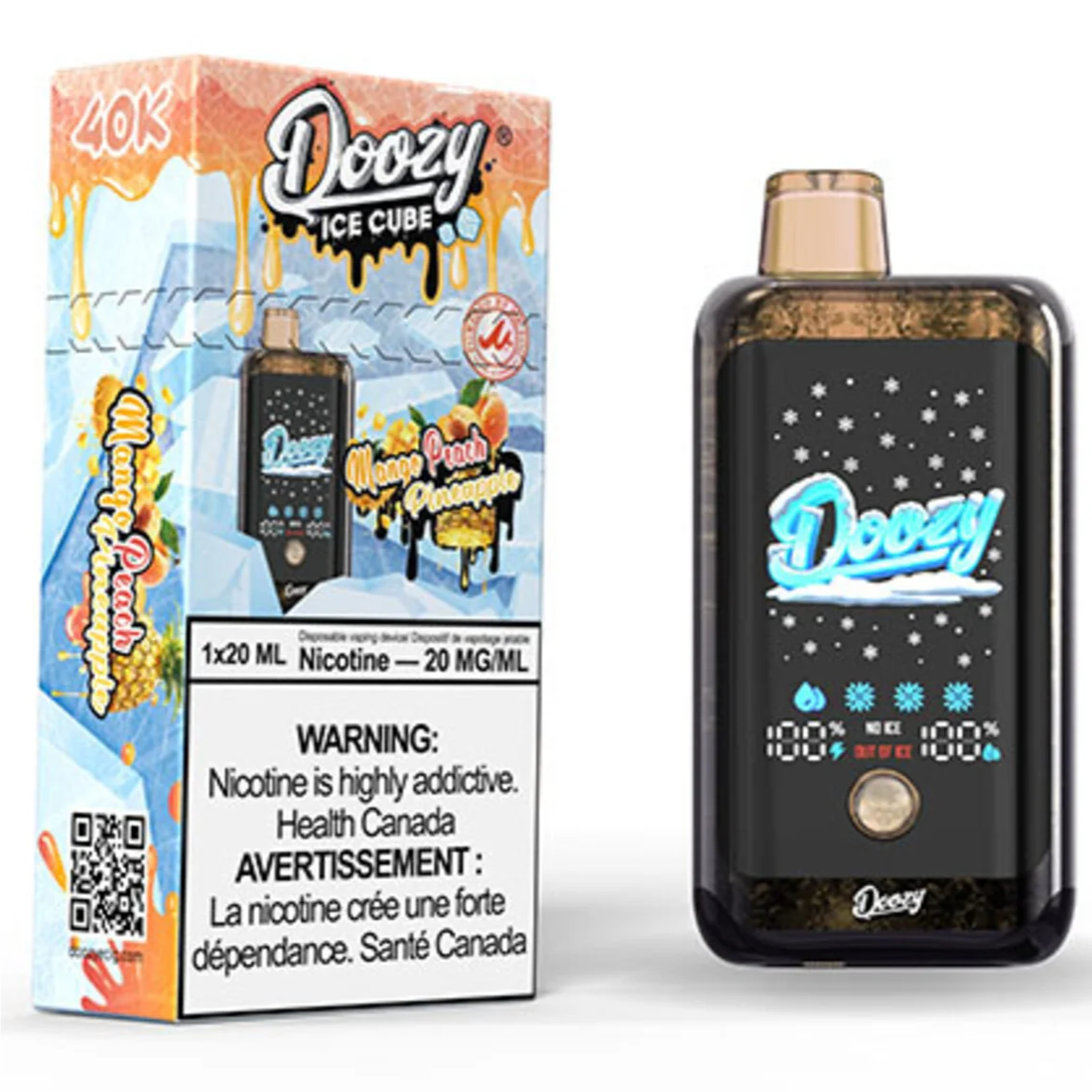 DOOZY ICE CUBE Disposable Vape Mango Peach Pineapple  