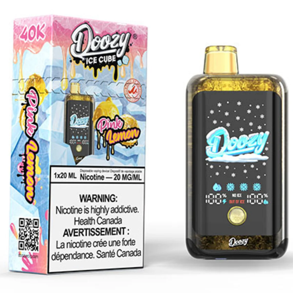 DOOZY ICE CUBE Disposable Vape Pink Lemon