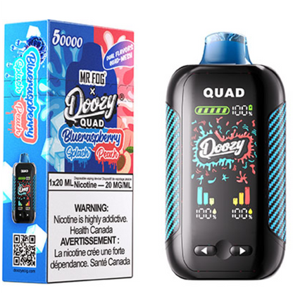 DOOZY QUAD Disposable Vape Blueraspberry Splash Blueraspberry Peach
