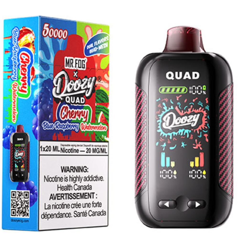 DOOZY QUAD Disposable Vape Cherry Blue Raspberry Cherry Watermelon