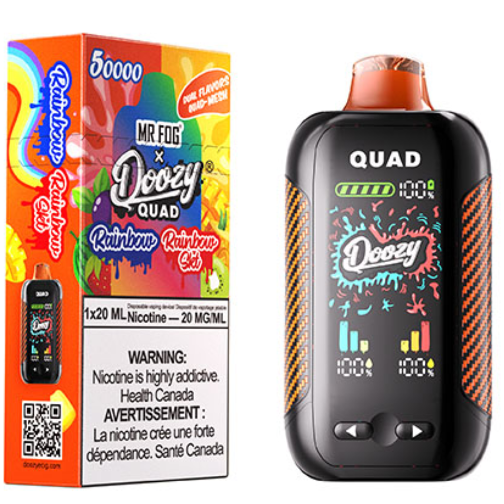 DOOZY QUAD Disposable Vape - Rainbow & Rainbow Skt Cloud Island Vapour DOOZY QUAD Disposable Vape - Rainbow & Rainbow Skt Cloud Island Vapour
