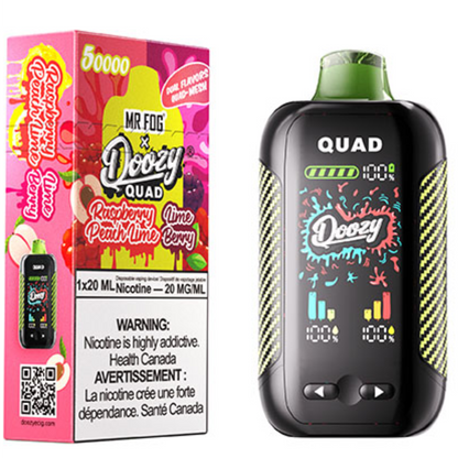 DOOZY QUAD Disposable Vape Raspberry Peach Lime Lime Berry