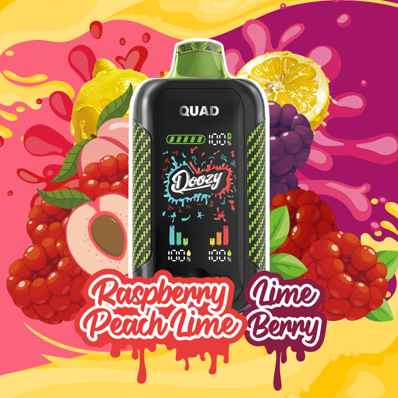 DOOZY QUAD Raspberry Peach Lime Lime Berry