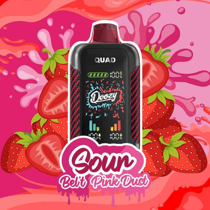 DOOZY QUAD Sour Belt Sour Pink Dust