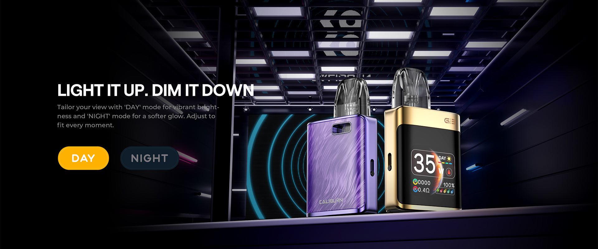 Day Mode and Night Mode UWELL CALIBURN G3 PRO KOKO