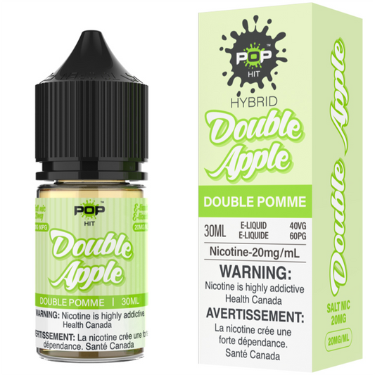 Double Apple Pop Hit Vape Juice Salt Nic E-Liquid 20mg 30mL