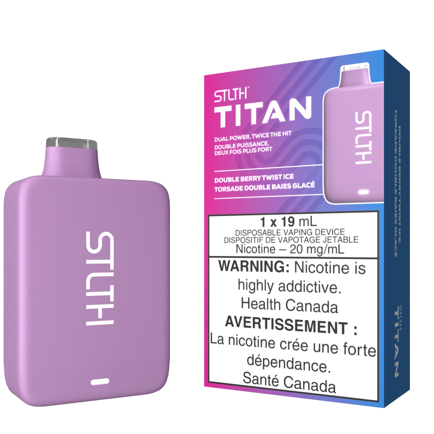 Double Berry Twist Ice STLTH TITAN Disposable Vape