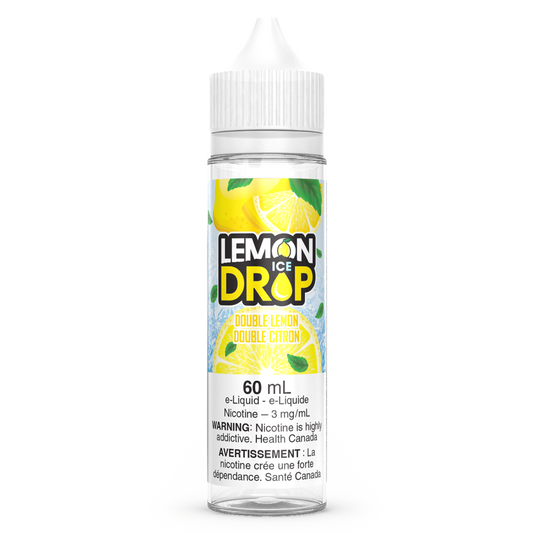 Double Lemon LEMON DROP ICE Vape Juice E-Liquid 60mL Freebase