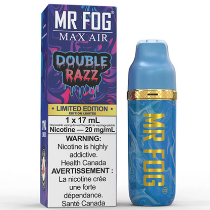 MR FOG MAX AIR MA8500 Disposable Vape - Double Razz Cloud Island Vapour MR FOG MAX AIR MA8500 Disposable Vape - Double Razz Cloud Island Vapour
