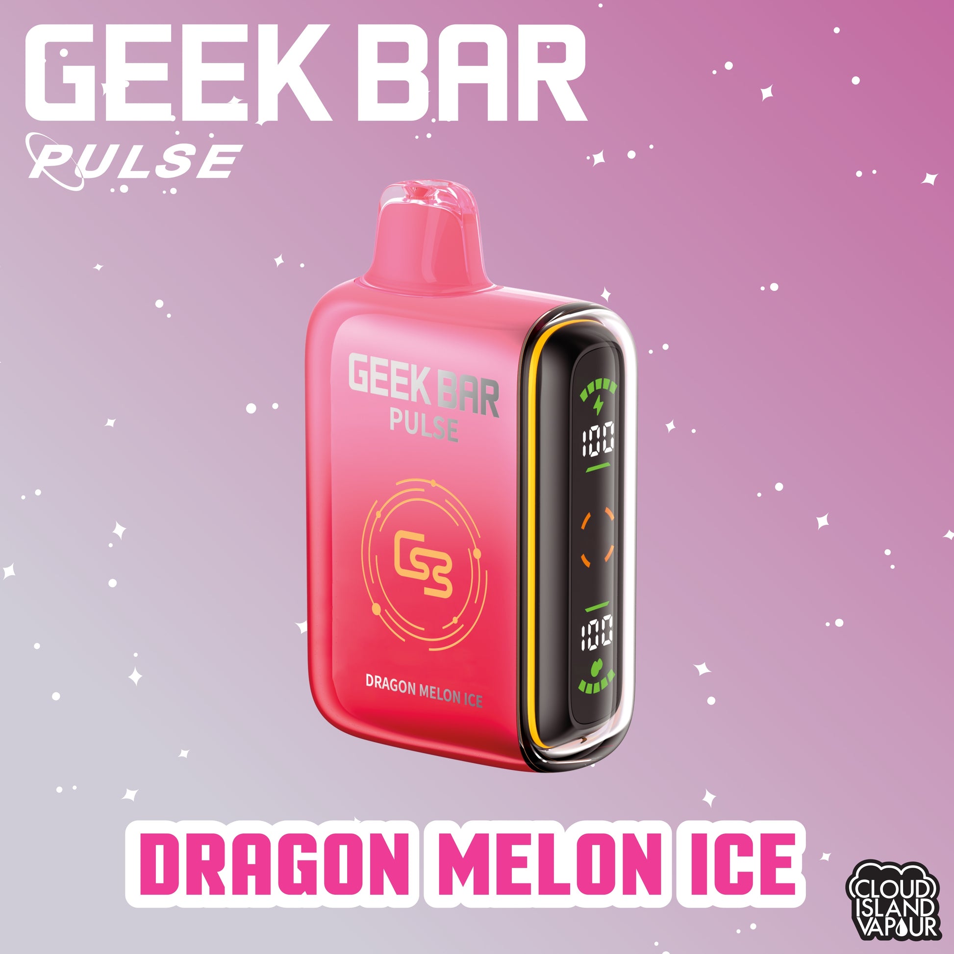 Dragon Melon Ice GEEK BAR Pulse Disposable Vape 9000 Puffs