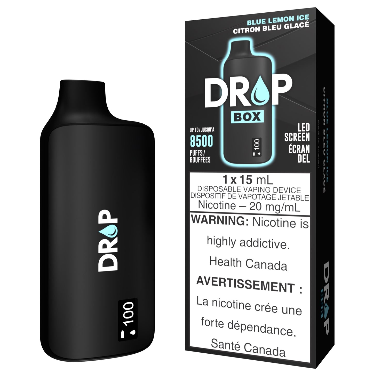 DROP BOX 8500 Disposable Vape in the flavour Blue Lemon Ice 