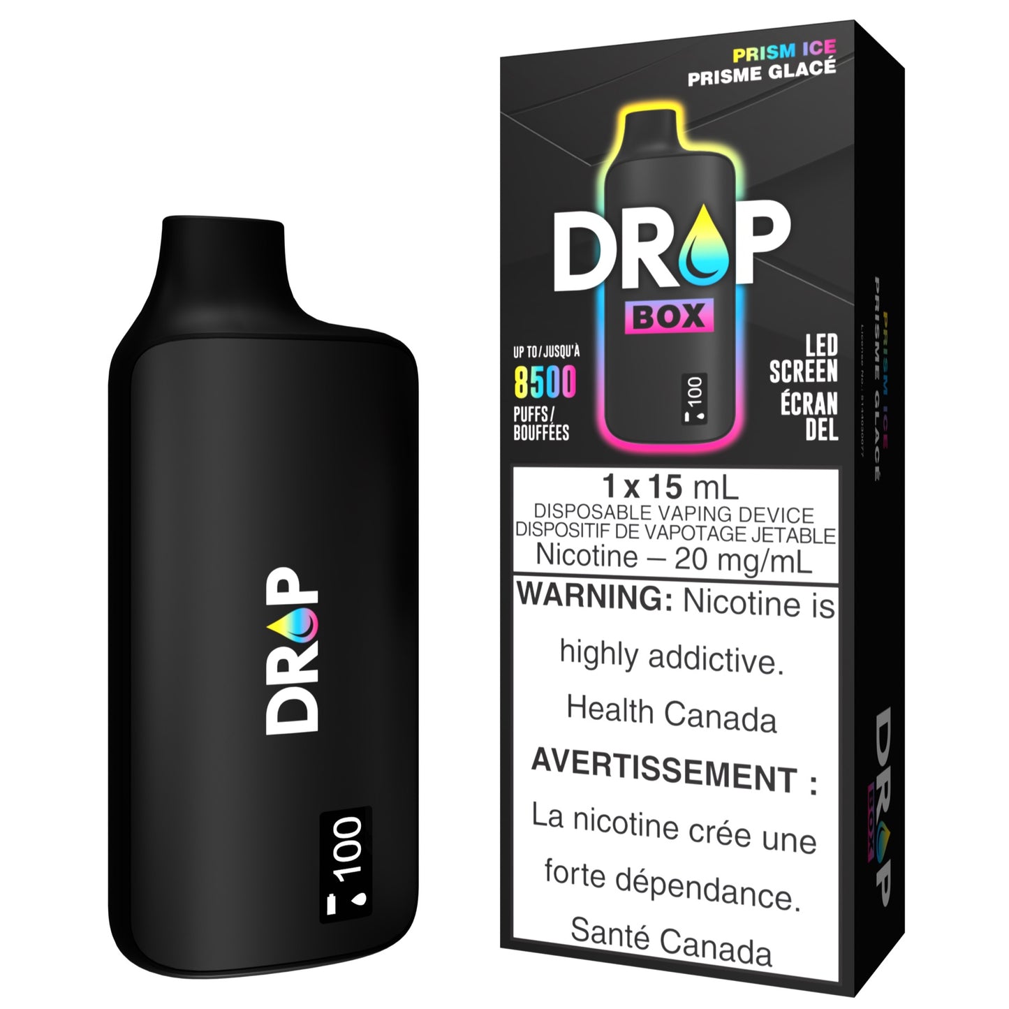 DROP BOX 8500 Disposable Vape in the flavour Prism Ice