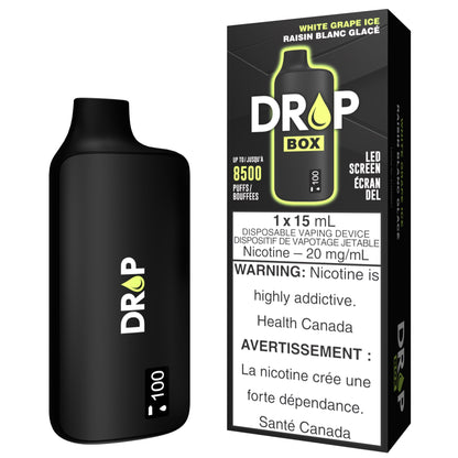 DROP BOX 8500 Disposable Vape in the flavour White Grape Ice