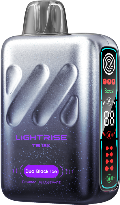 Duo Black Ice Lost Vape Lightrise TB 18K Disposable Vape